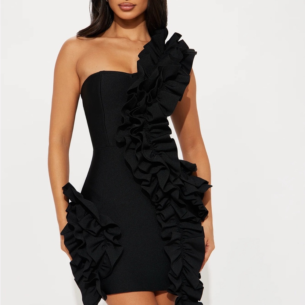 Tula Rosa Bandage Ruffle Mini Dress - Picture 3 of 5
